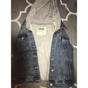 Lined denim vest